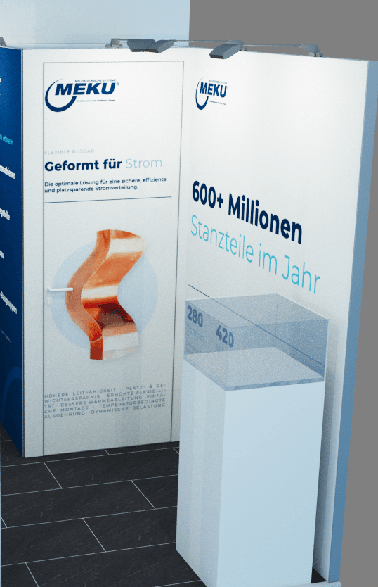 MEKU trade-fair stand graphics, design 2