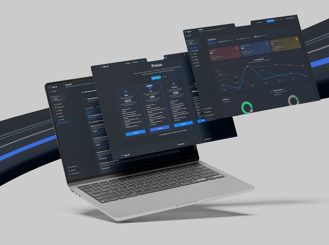 Vjus.AI-Dashboard – ein von NoviCogi entwickeltes SaaS-Produkt